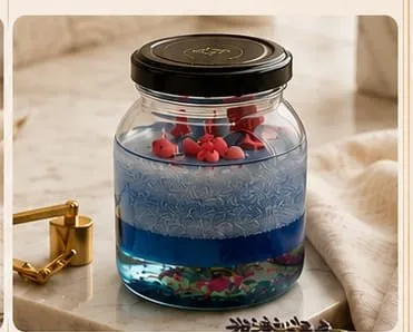 Gel Candle Jar — Mesmerizing gel candle with decorative elements. A perfect decor piece.